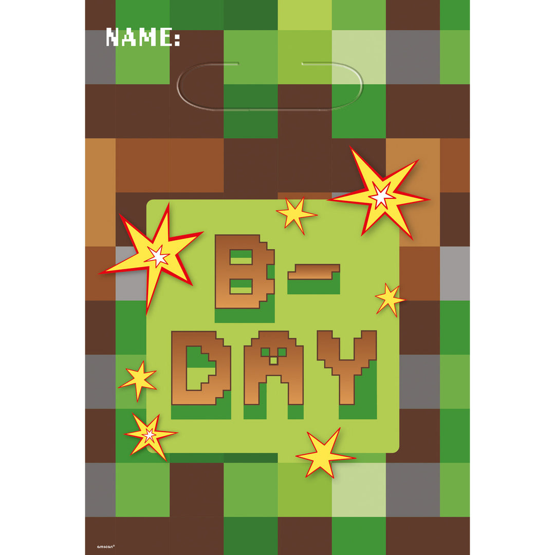 Gaming Minecraft TNT Party Deko Kindergeburtstag Mitgebsel Tüten