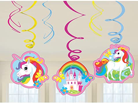 Spiralen Hängedeko Einhorn Party