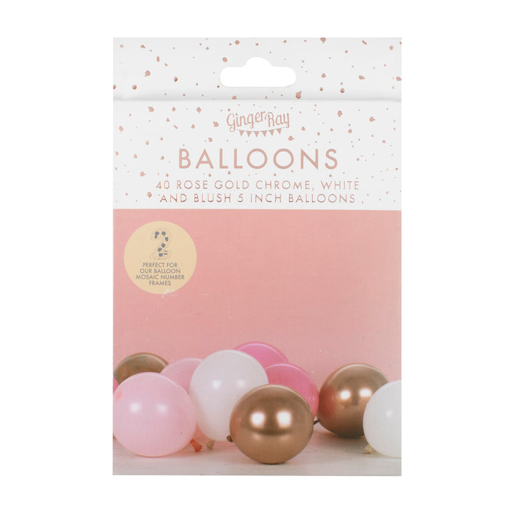 Mosaik Ballone - ideal zum Befüllung von Zahlenrahmen - 40er Pack, versch. Farben kinderparties-shop