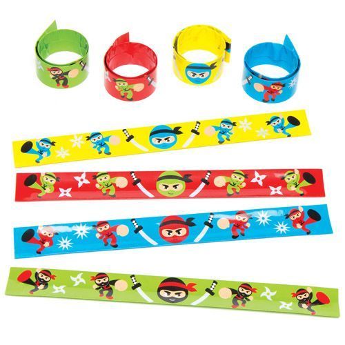 Mitgebsel: Schnapparmband Ninja, 4er Pack