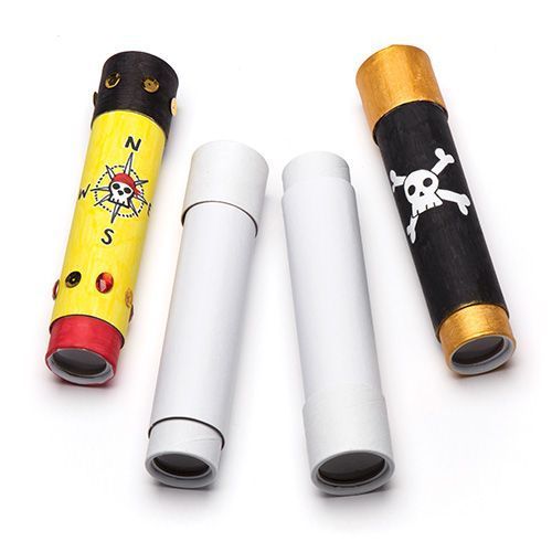 Blanko Pappform Telesokop, Piraten, 2er Pack