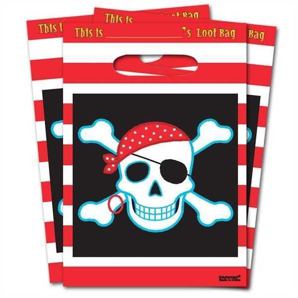 Mitgebsel Tüten, Piraten, 8er Pack, Folie