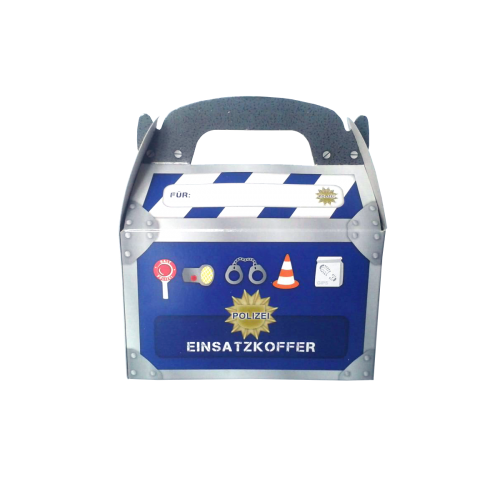 Geschenkebox Polizei, 6er Pack mit Namensfeld