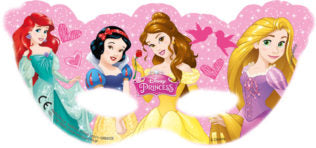 Disney Princess Masken, Pappe, 6er Pack