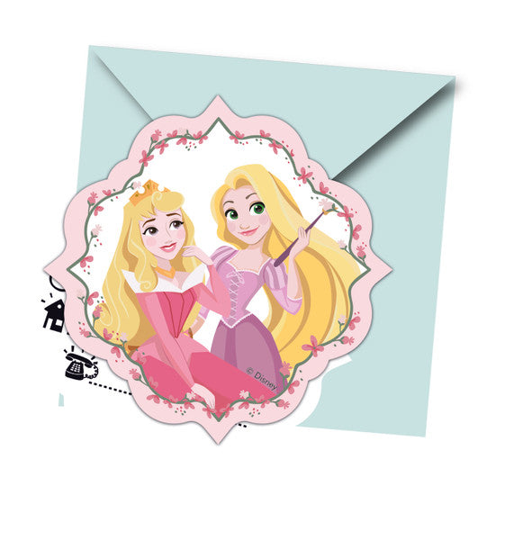 Einladung Disney Princess, Dare to Dream, 6er Pack inkl. Umschläge