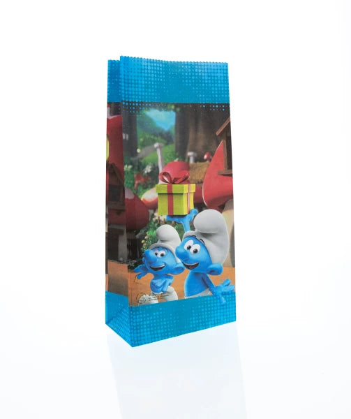 Die Schlümpfe Party-Tüte Papier inkl. Sticker kinderparties-shop