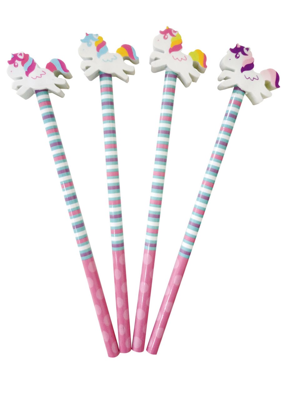 Bleistift mit Radierer, Einhorn Party, 1 Stück