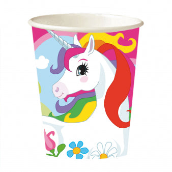 RegenbogenEinhornPartyBecherDekoKindergeburtstag