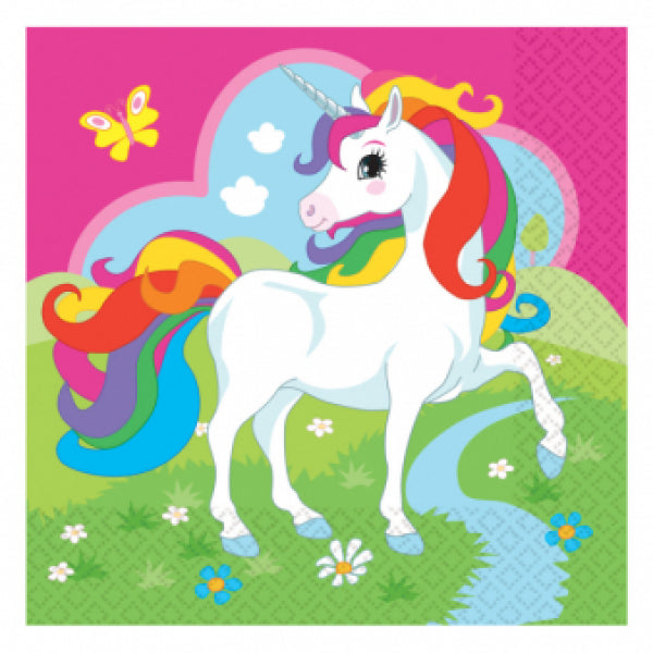 Regenbogen Einhorn Serviette Partydeko