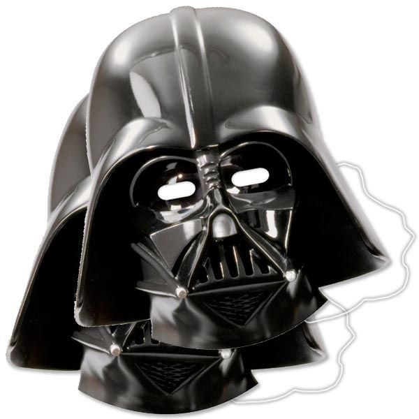Masken Darth Vader, 6er Pack
