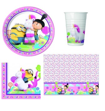 Party Deko Set Fluffy Minions, für 8 Kinder, 37-tlg