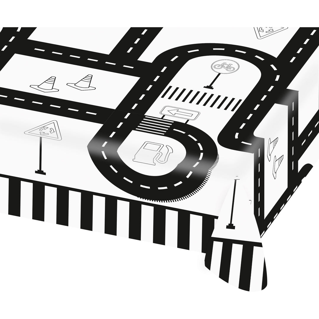 Tischdecke Strasse, Auto On the road, 1.8 x 1.2m, Papier