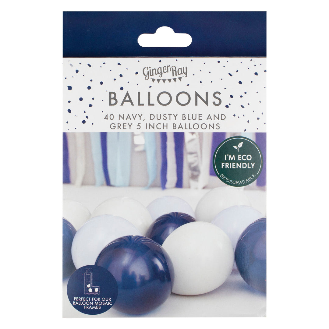 Mosaik Ballone - ideal zum Befüllung von Zahlenrahmen - 40er Pack, versch. Farben kinderparties-shop