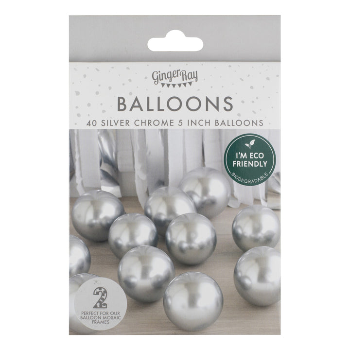 Mosaik Ballone - ideal zum Befüllung von Zahlenrahmen - 40er Pack, versch. Farben kinderparties-shop
