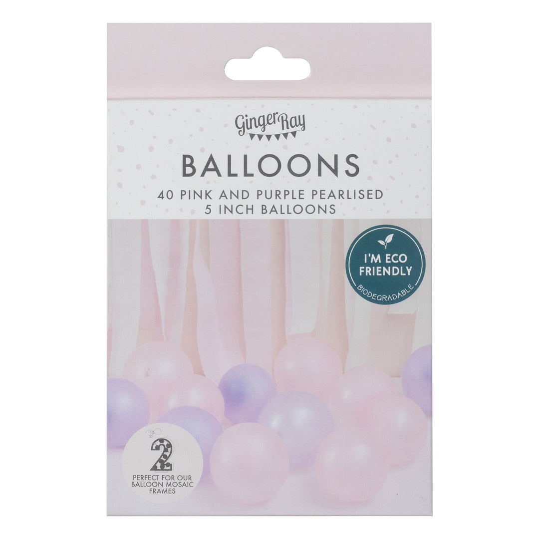Mosaik Ballone - ideal zum Befüllung von Zahlenrahmen - 40er Pack, versch. Farben kinderparties-shop