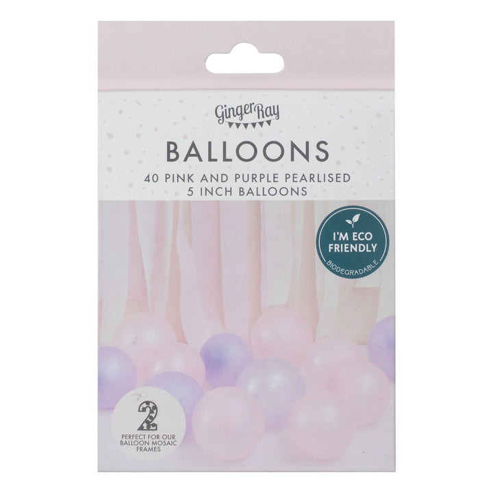 Mosaik Ballone - ideal zum Befüllung von Zahlenrahmen - 40er Pack, versch. Farben kinderparties-shop