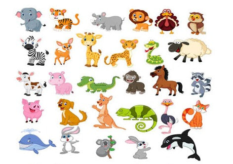 Muffin Deko, Tiere / Zoo, 29 Motive, Esspapier