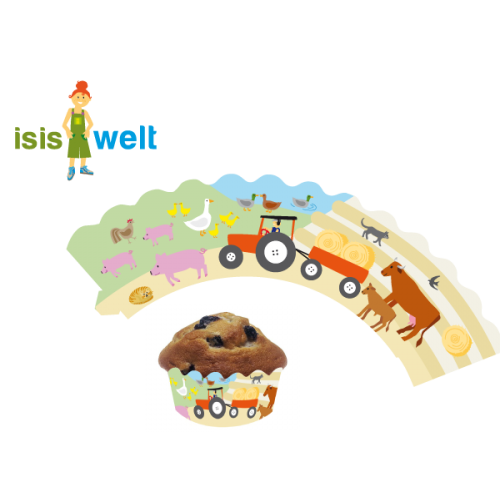 Muffinbanderolen, Bauernhof, 12er Pack, 20cm