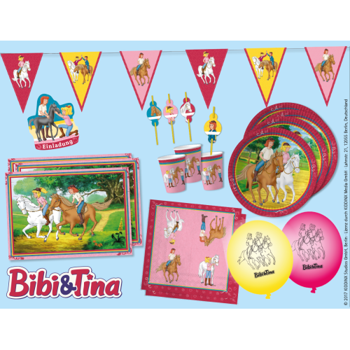 Party Deko Set Bibi und Tina, für 8 Kinder