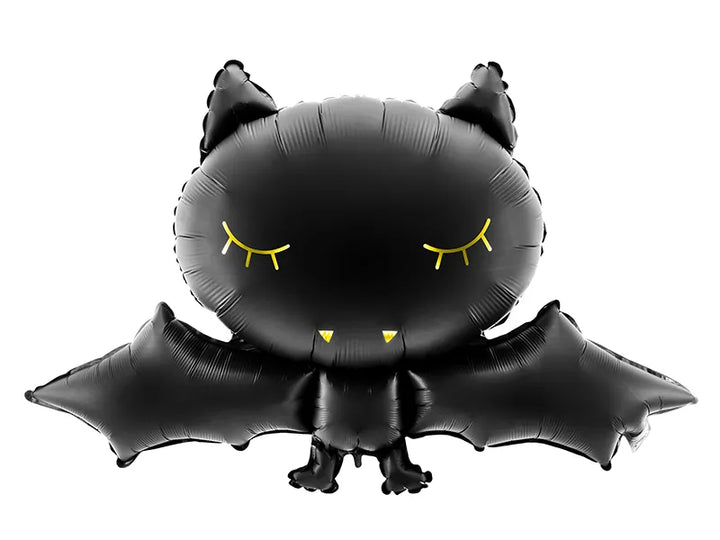 Halloween Party Folienballon, Fledermaus, schwarz, 80x52cm