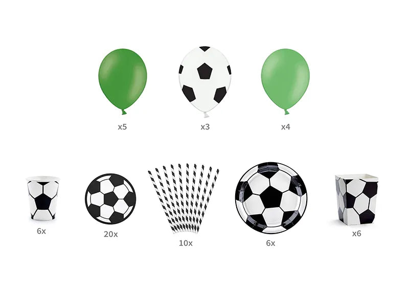 Fussball Dekorations-Set, 60-tlg kinderparties-shop