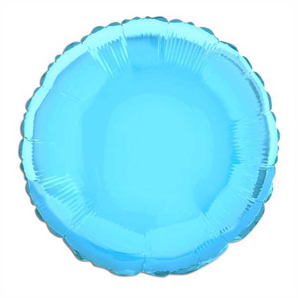 Folienballon, Rund hellblau, 35 cm