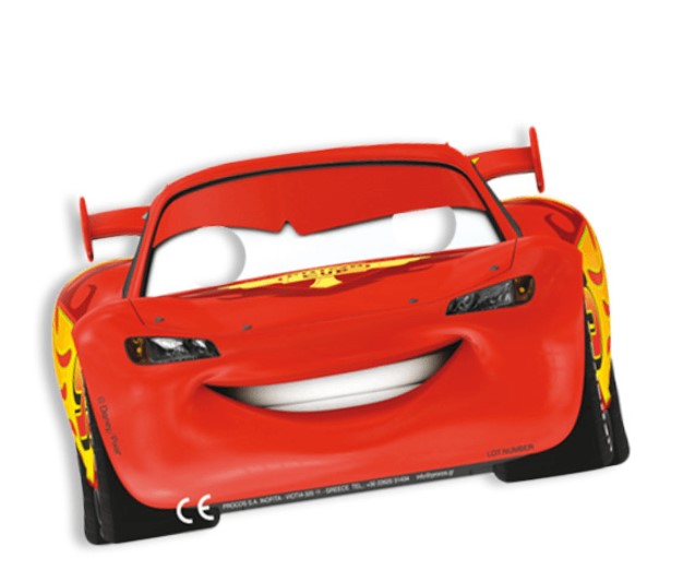 Masken Cars, 6er Pack, Pappe
