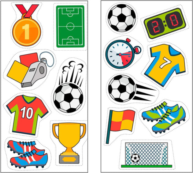 Muffin Deko, Fussball, 15 Motive, Esspapier