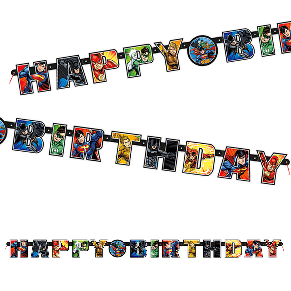 Justice League Partykette, Superhelden Party, 1.9m