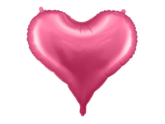 Folienballon, Herz, rosa, 75 x 65 cm