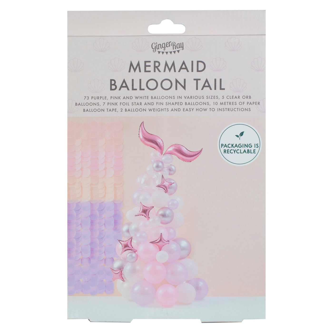 Meerjungfrauen Ballongirlande, rosé / violett, 85 Ballone