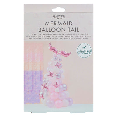 Meerjungfrauen Ballongirlande, rosé / violett, 85 Ballone
