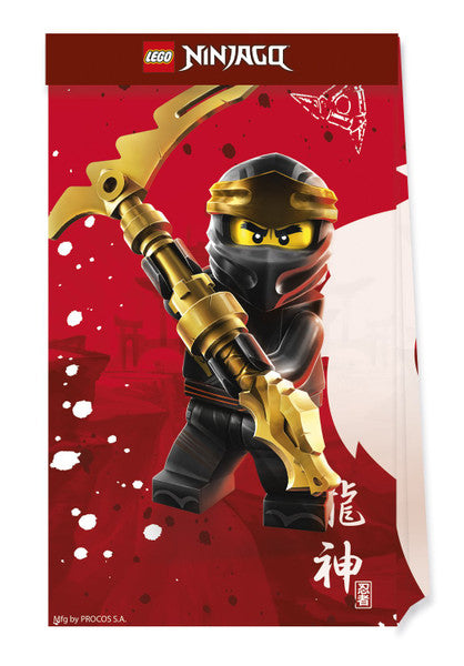 Mitgebsel Tüten, Lego Ninjago, 4er Pack, Papier, FSC, Mitgebsel, Gastgeschenk, Giva-away, Spielzeug, Kindergeburtstag, Motto-Party