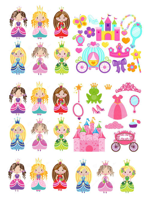 Muffin Deko, Prinzessin, 35 Motive, Esspapier