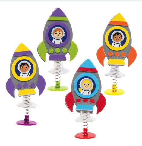 Bastelset Rakete, mit Hüpffunktion, 8er Pack kinderparties-shop