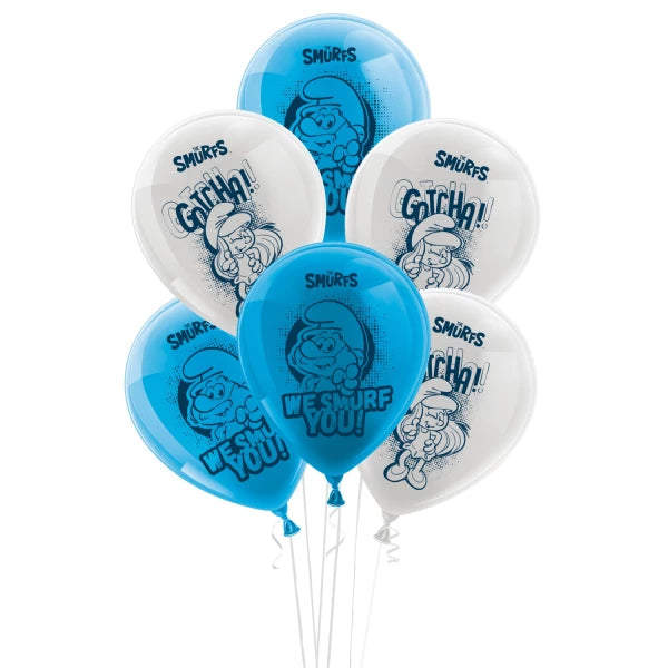 Die Schlümpfe Latexballons Set 25 cm, 10 Stk.