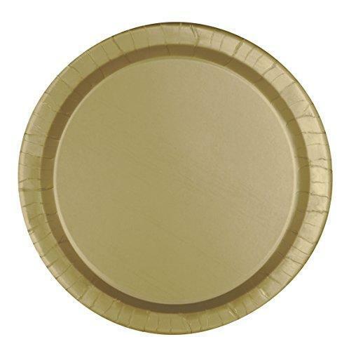 Party Teller rund, golden, 8er Pack, Pappe, 18 oder 23cm