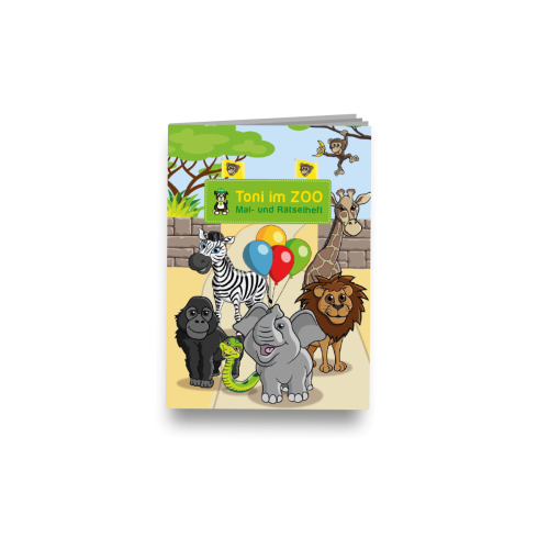 Zoo Partygeschenk Mal- und Rätselheft, A6