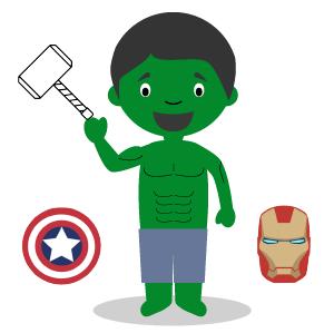 Avengers Motto Party am Kindergeburtstag mit Thor Captain America Hulk und Ironman