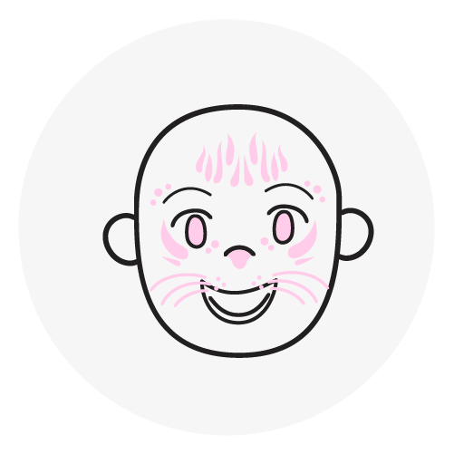 Gesichtsschminke / Face Tattoos / Nagelsticker uvm.