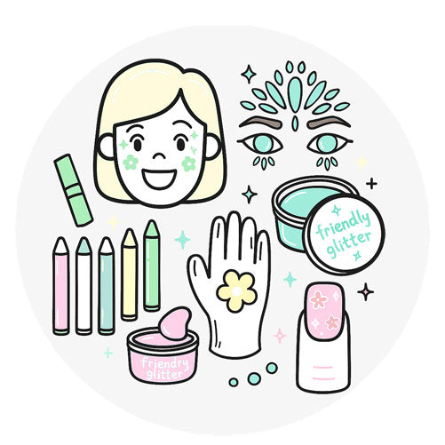 Gesichtsschminke / Face Tattoos / Nagelsticker uvm. (A-Z)