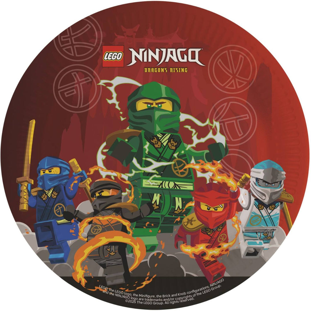 Party Teller Lego Ninjago Dragon's Rising, 8 Stück, Ø 23 cm
