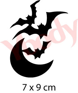 Glitzertattoos, Schablone, Fledermäuse Halloween image