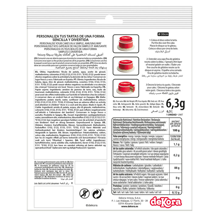 Tortenaufleger Spiderman aus Esspapier, Ø 20 cm