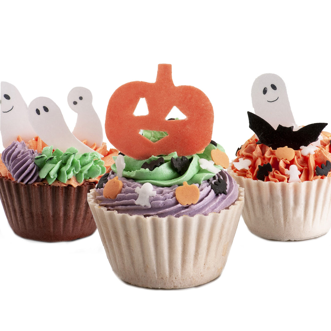 Essbare Muffin Topper Halloween, aus Esspapier, 4-5 cm, 128 Stück
