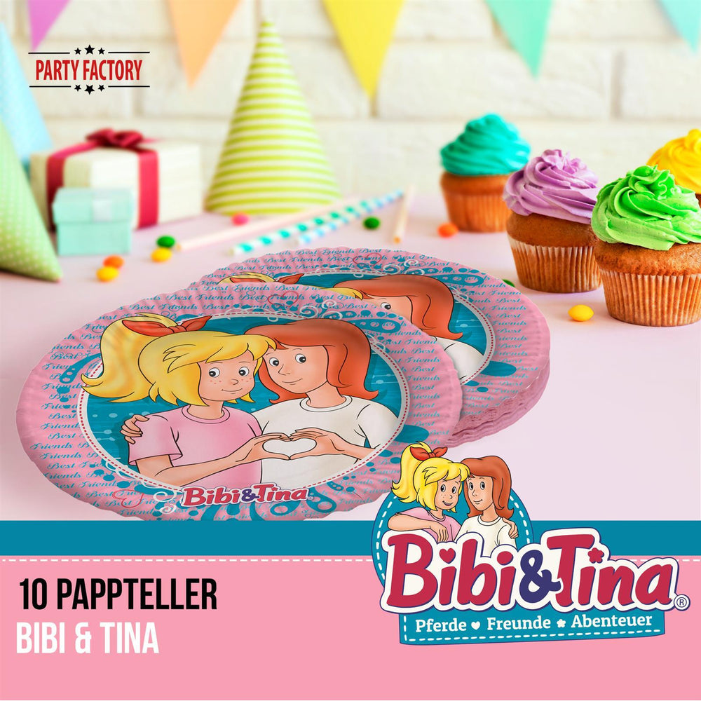Bibi und Tina Party Teller, 23cm, 8er Pack kinderparties-shop