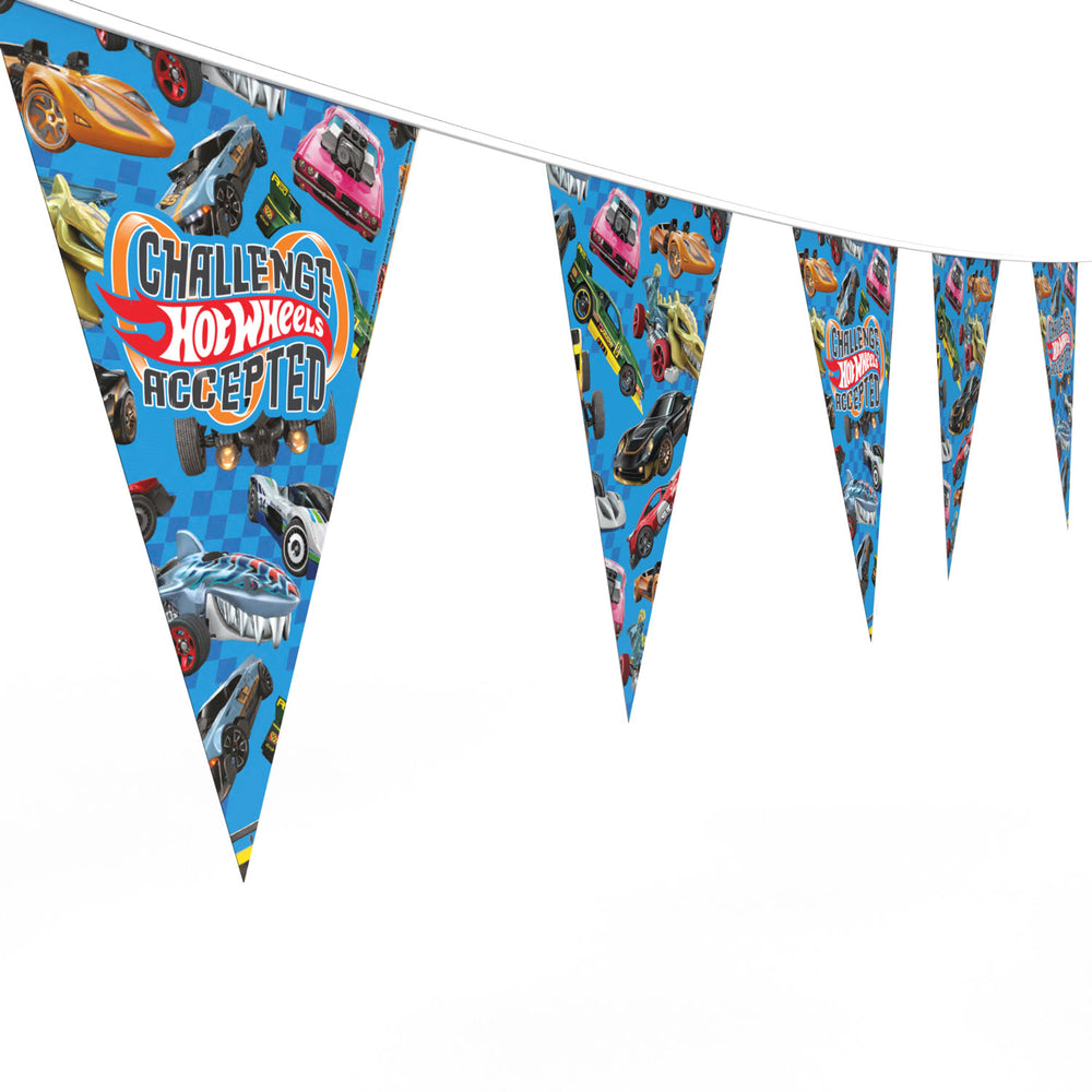 Wimpelkette Hot Wheels, 5 m kinderparties-shop