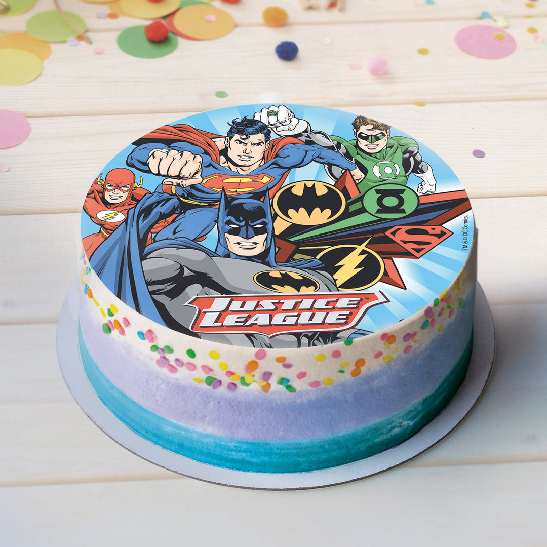 Tortenaufleger Justice League, Esspapier, Ø 20 cm