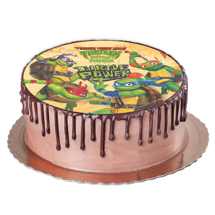 Cake topper Ninja Turtles, edible paper, Ø 20 cm
