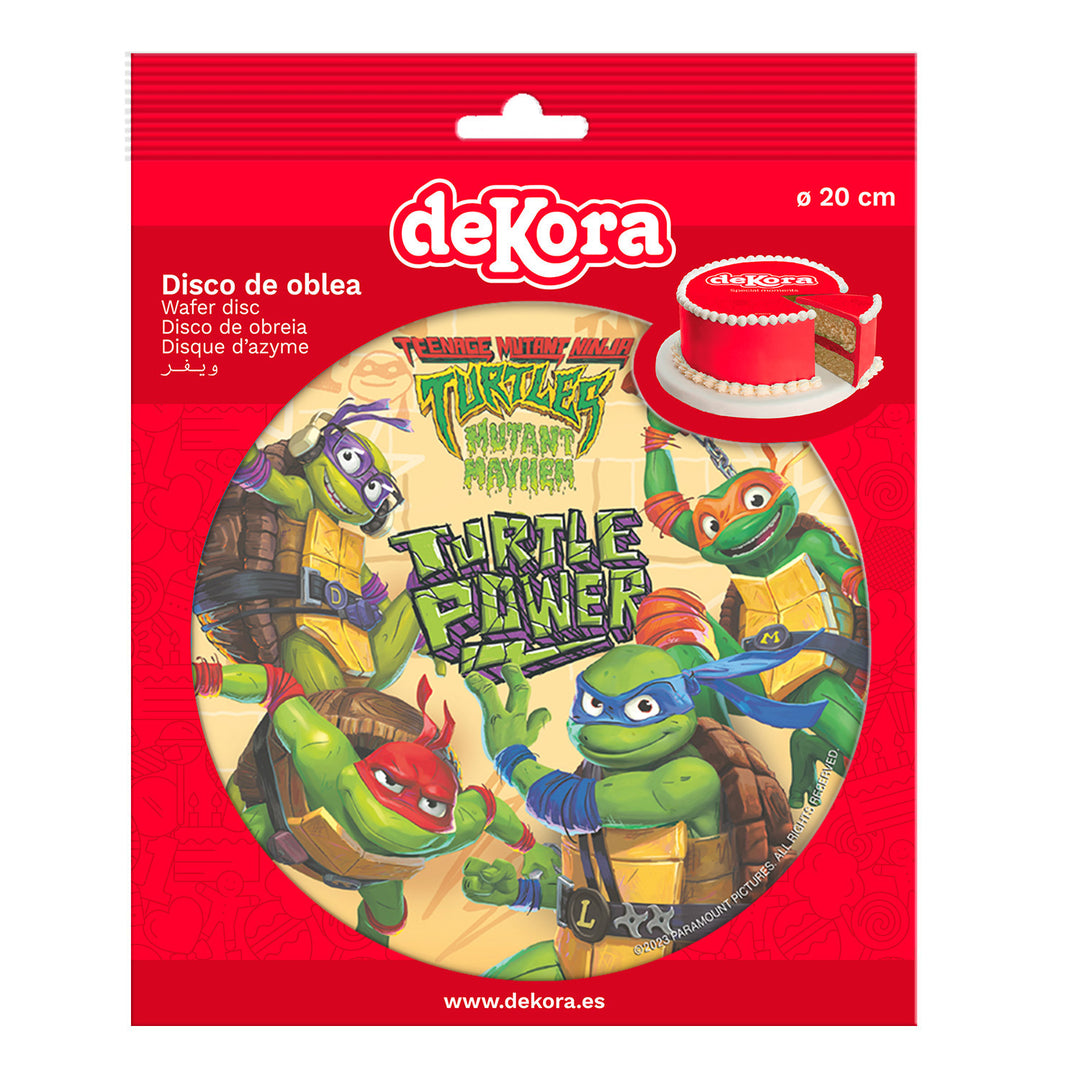 Cake topper Ninja Turtles, edible paper, Ø 20 cm